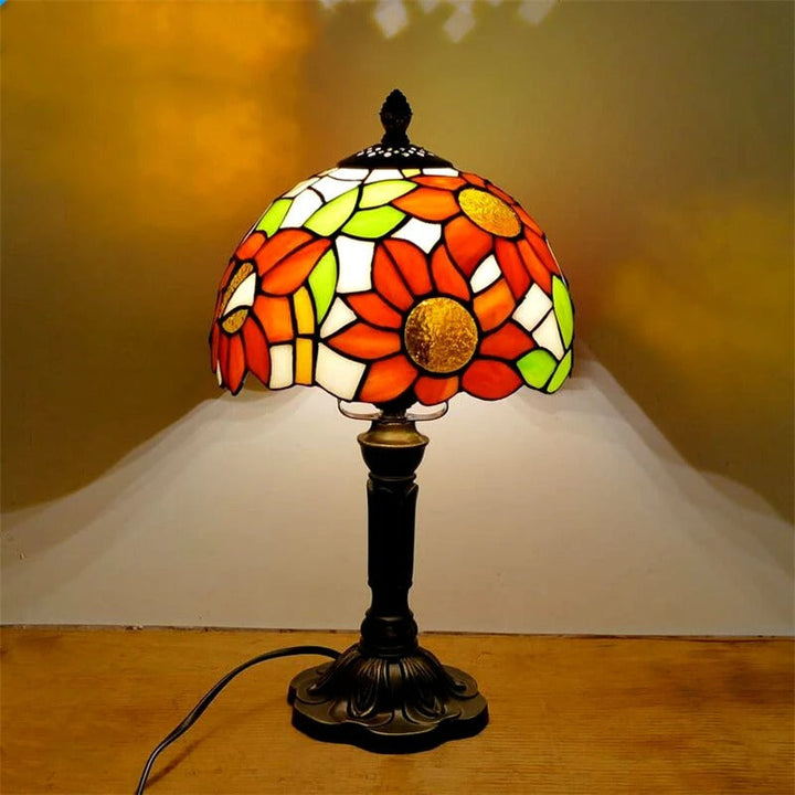 Barok Vintage Tiffany Glas Bordlampe med LED E27