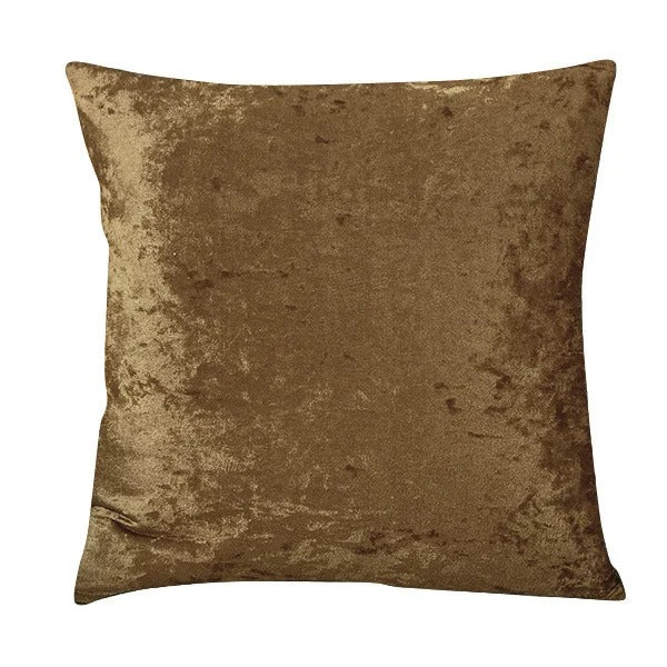 Luksuriøst Beige Velour Pude Betræk