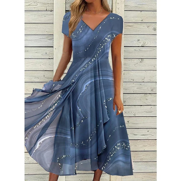 Emily™ | V-hals Midi Kjole