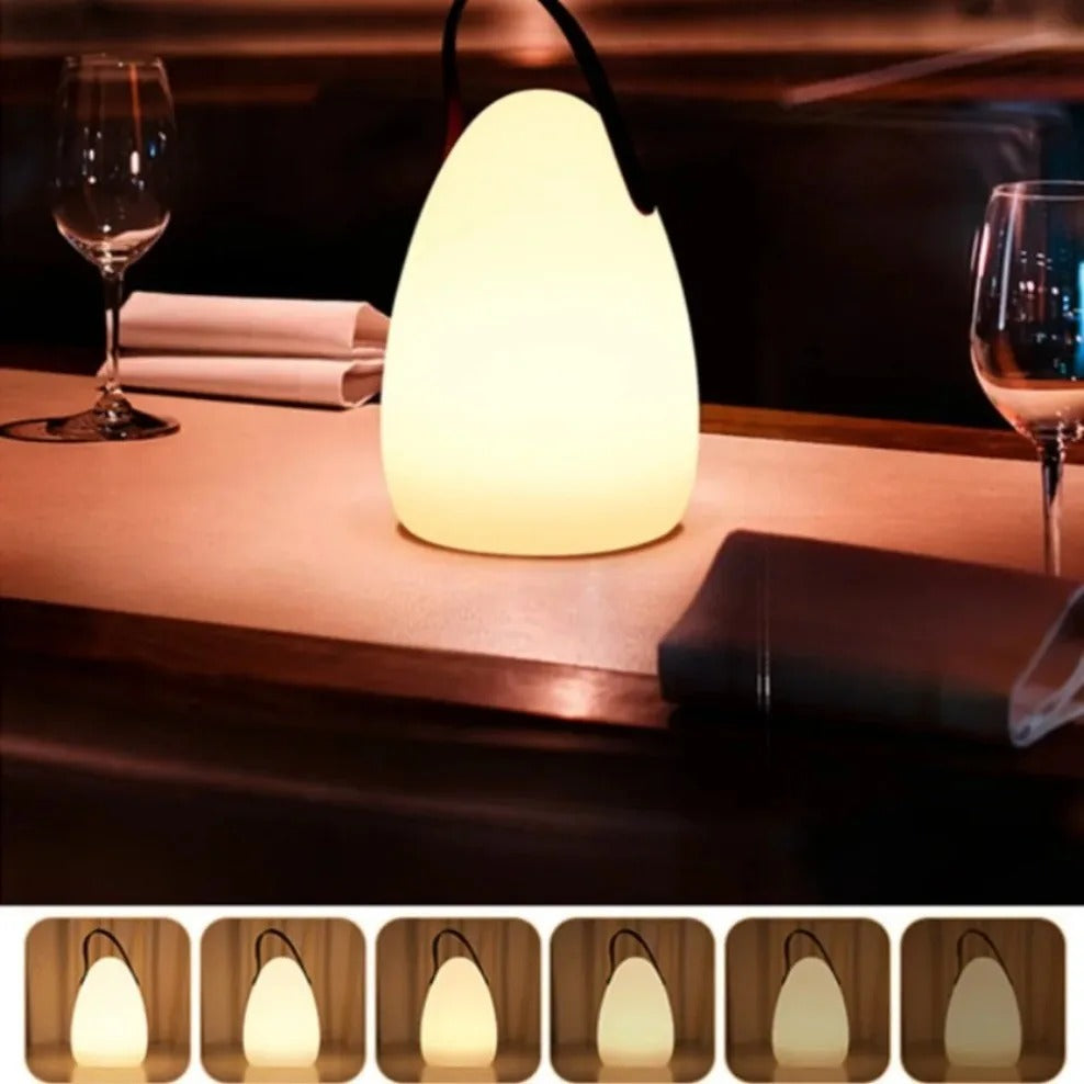 Vandtæt Trådløs Bordlampe med Fjernbetjening og Elegant Design