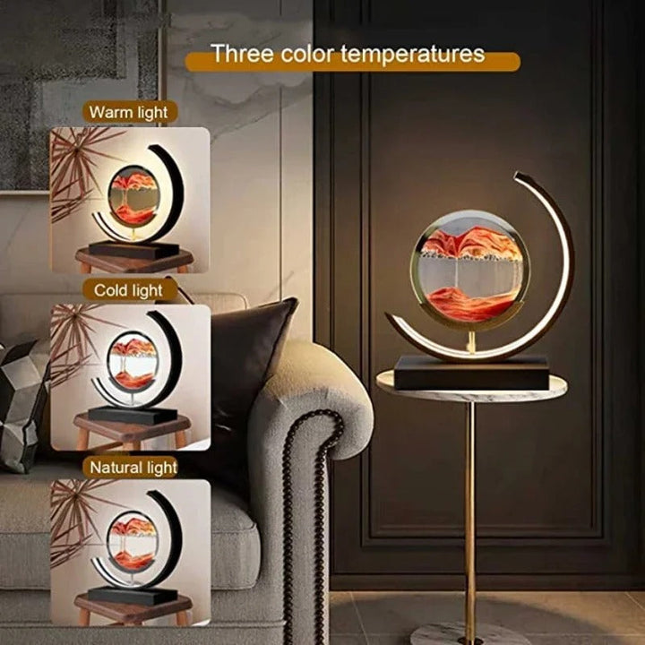 Sandscape LED Lampe med Dynamisk Sandkunst