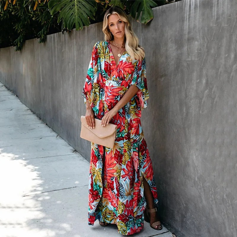Jade | Kvinders Wrap Boho Flowy Draperet Strandoverdel Aften