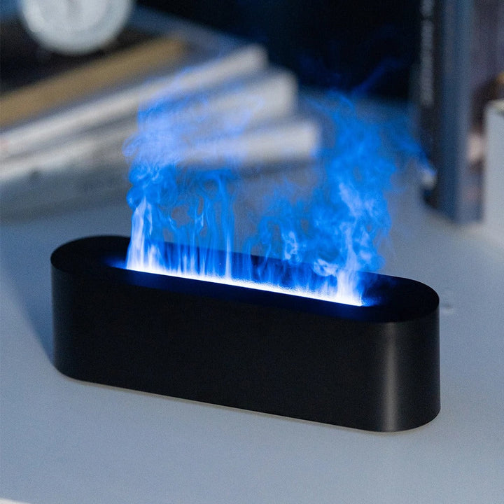 Elegant Luftfugter med Flammeeffekt og Aroma Diffuser