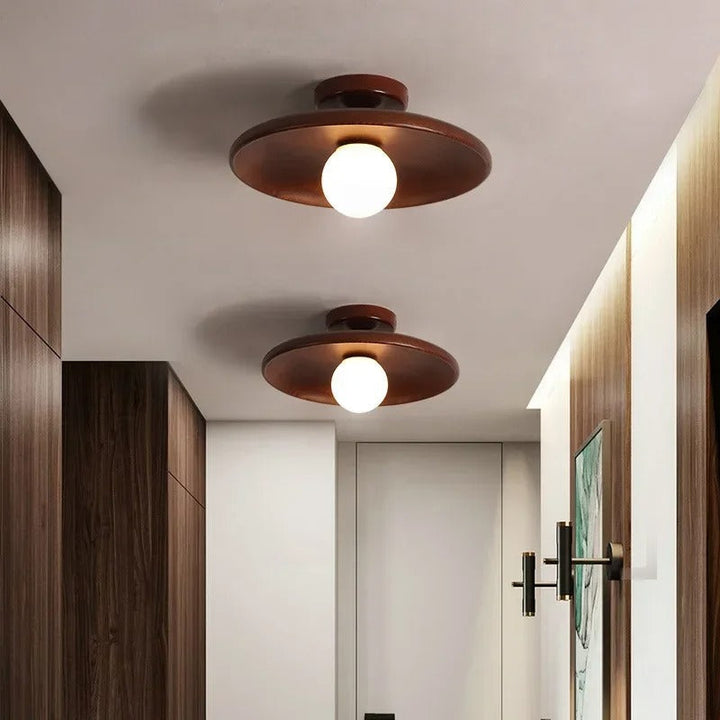 Moderne Træ Loftlampe i Naturligt Design
