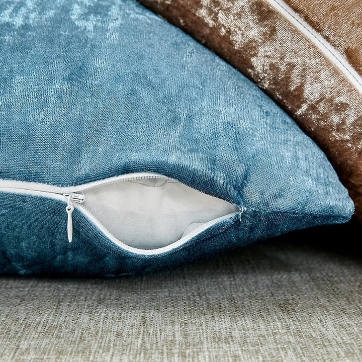 Luksuriøst Beige Velour Pude Betræk