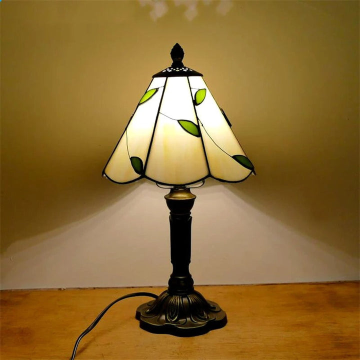 Barok Vintage Tiffany Glas Bordlampe med LED E27