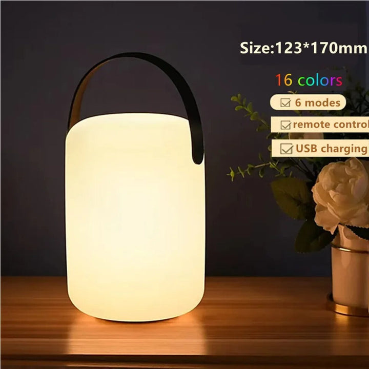 Vandtæt Trådløs Bordlampe med Fjernbetjening og Elegant Design