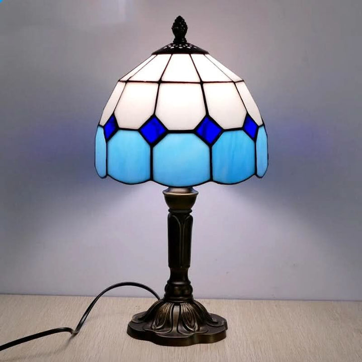 Barok Tiffany Glas Bordlampe med LED 18 Tommer