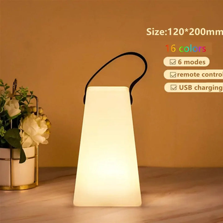Vandtæt Trådløs Bordlampe med Fjernbetjening og Elegant Design