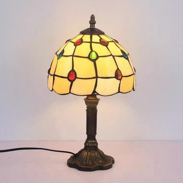 Barok Tiffany Glas Bordlampe med LED 18 Tommer