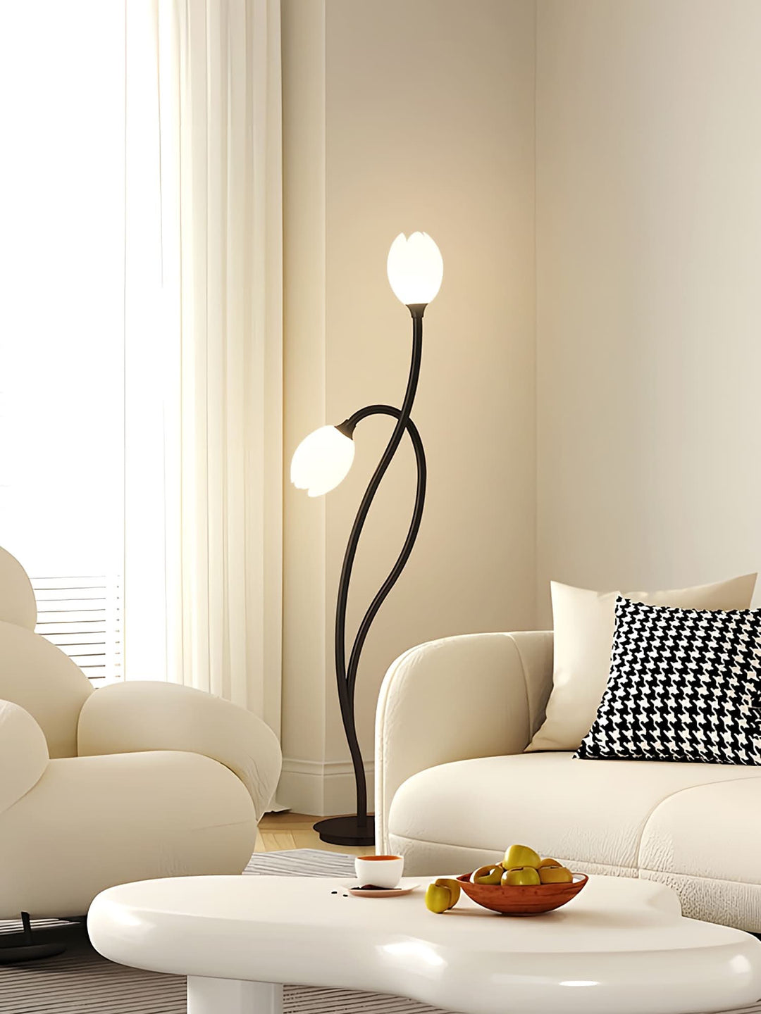 Blomstermotiveret Moderne Gulvlampe med G9 Fatning