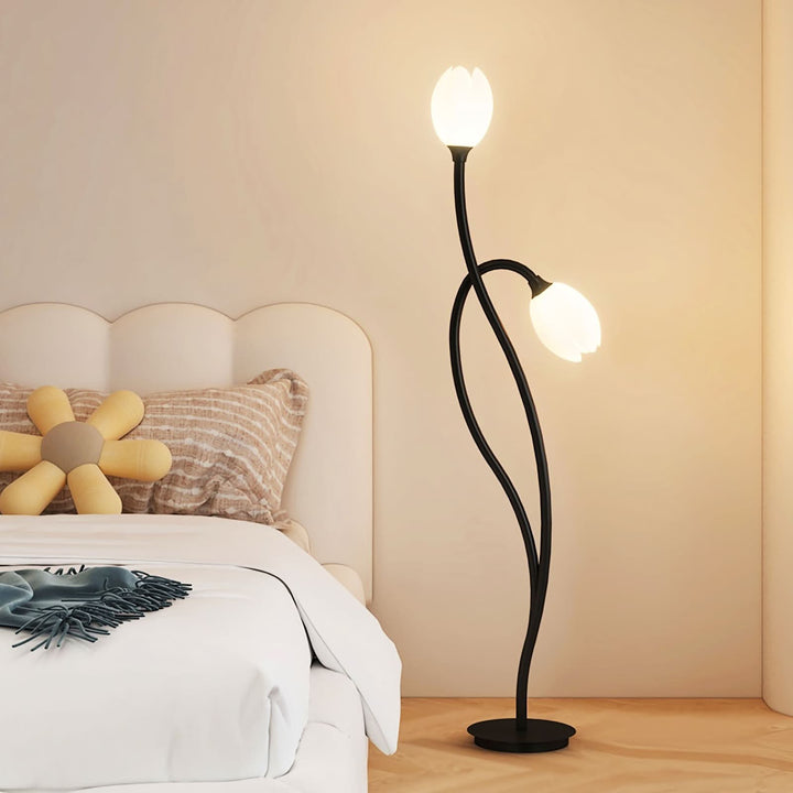 Blomstermotiveret Moderne Gulvlampe med G9 Fatning