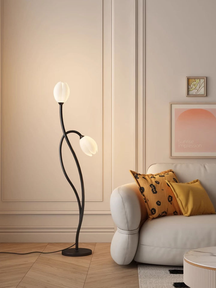 Blomstermotiveret Moderne Gulvlampe med G9 Fatning
