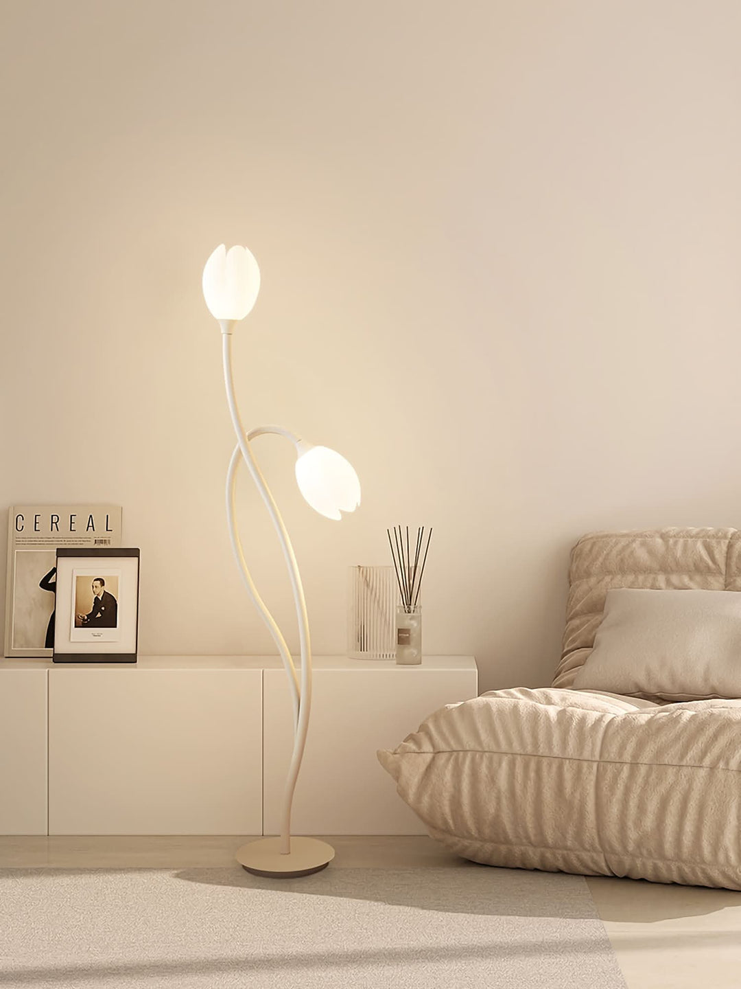 Blomstermotiveret Moderne Gulvlampe med G9 Fatning