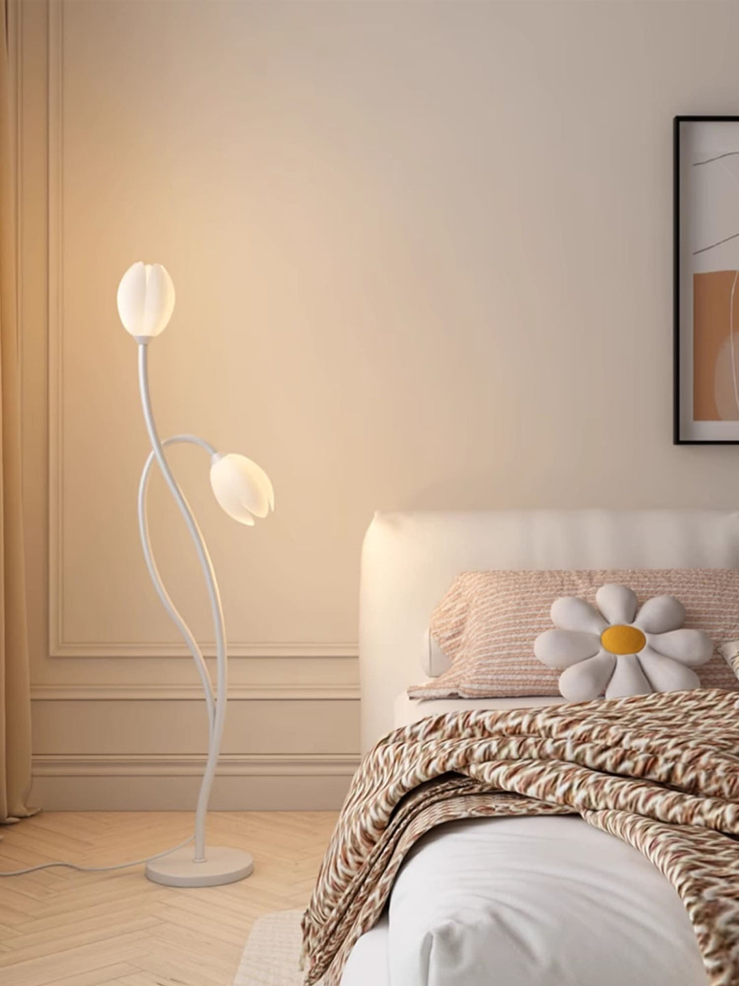 Blomstermotiveret Moderne Gulvlampe med G9 Fatning