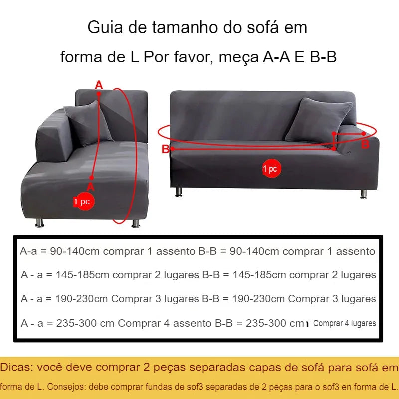 Jacquard Sofa Betræk til L-formede og Recliner Sofaer