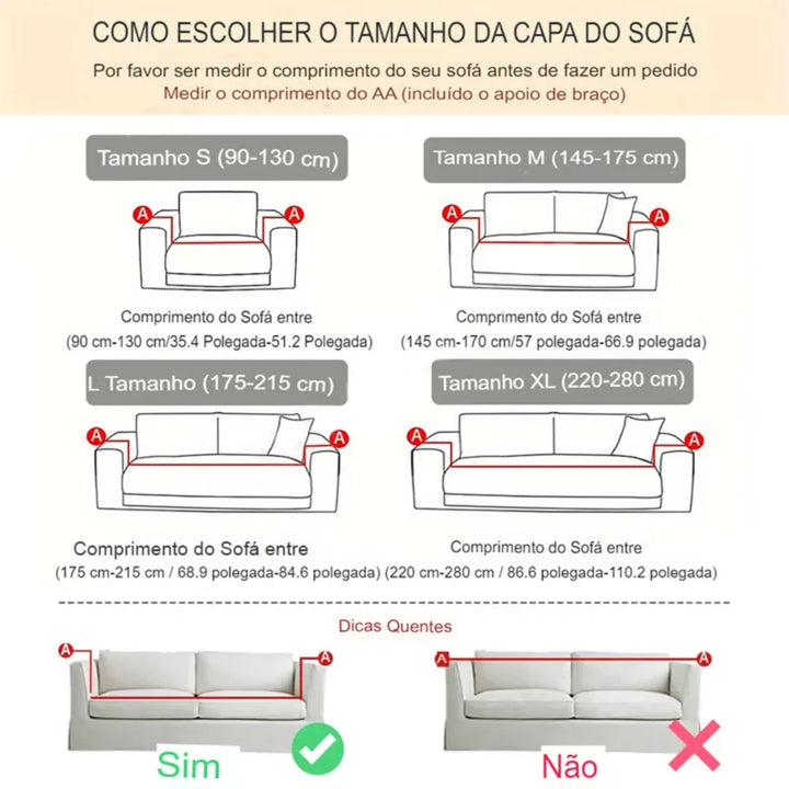 Jacquard Sofa Betræk til L-formede og Recliner Sofaer