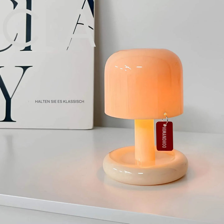 Elegant Solnedgangs Bordlampe med Varm Hvid Lys