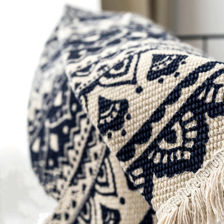 Boho Mandala Accent Tæppe med Frynser i Polyester