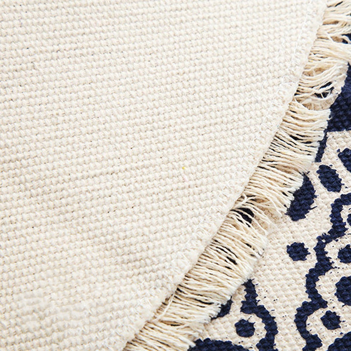 Boho Mandala Accent Tæppe med Frynser i Polyester