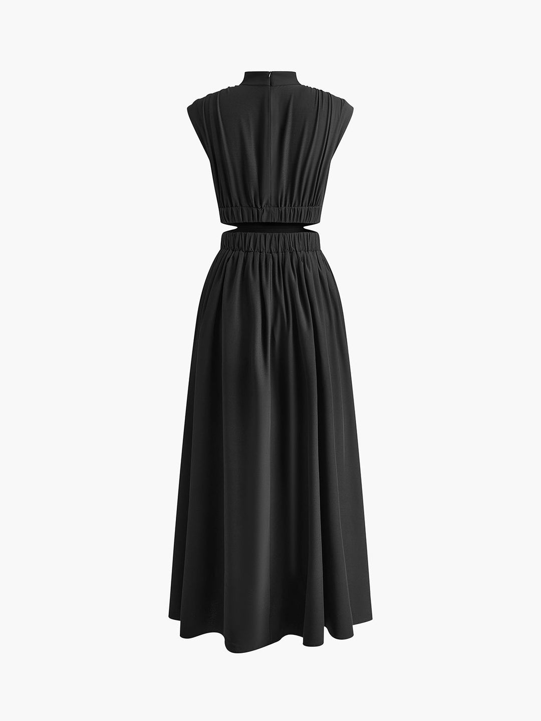 Blanc | Kvinders Mock Neck Cutout Maxi Kjole Uden Ærmer Begivenhedskjole
