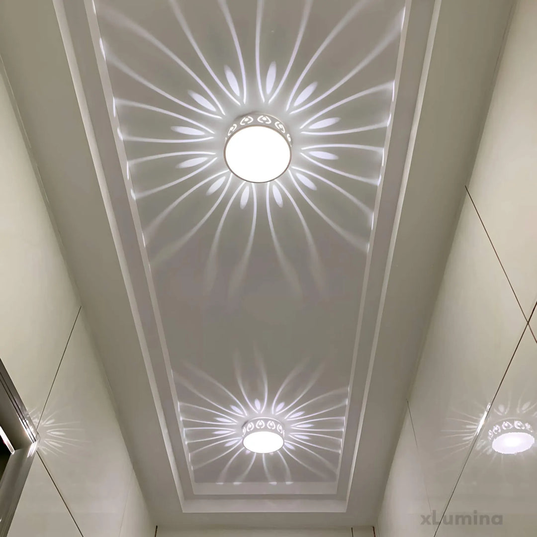 Stilfuld LED Loftlampe i Krystal og Akryl til Gang og Balkon