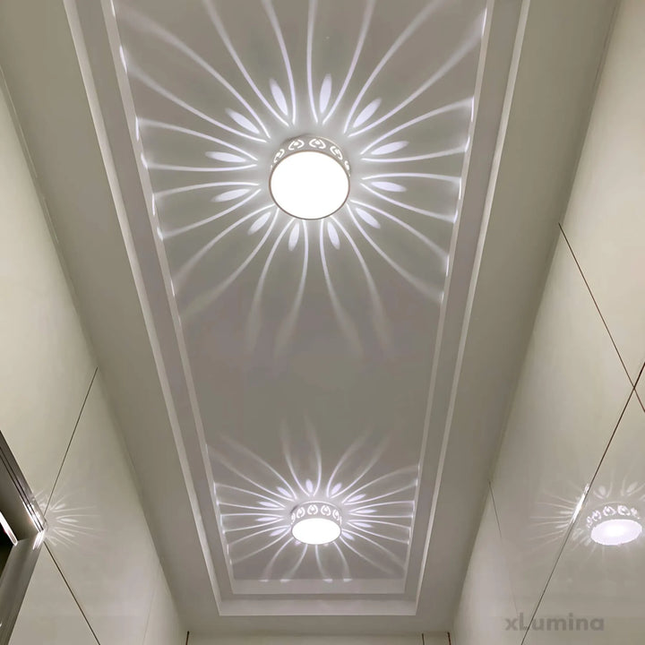 Stilfuld LED Loftlampe i Krystal og Akryl til Gang og Balkon