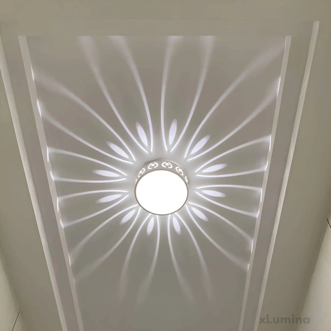 Stilfuld LED Loftlampe i Krystal og Akryl til Gang og Balkon