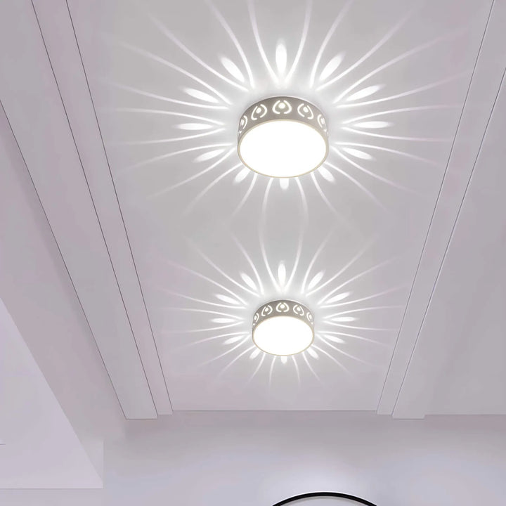 Stilfuld Loftlampe i Krystal og Akryl med Justerbar Belysning
