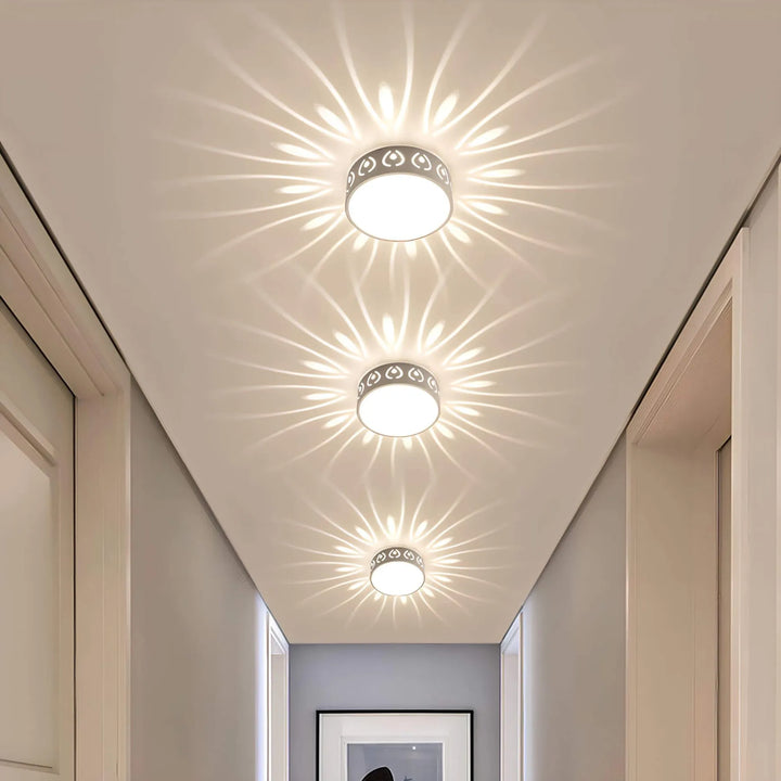 Stilfuld Loftlampe i Krystal og Akryl med Justerbar Belysning
