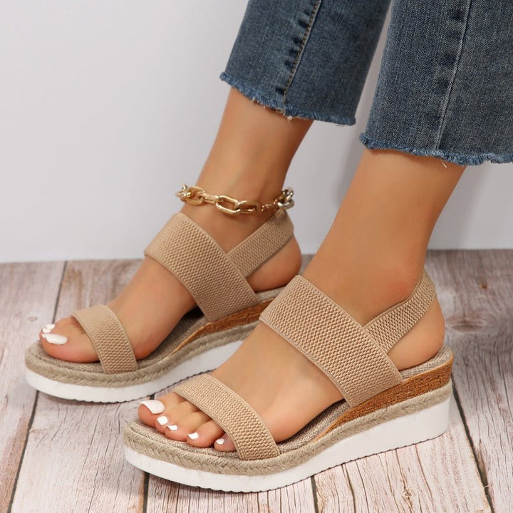 Emilia | Dame Orthopædiske Krydsrem Platform Sandaler