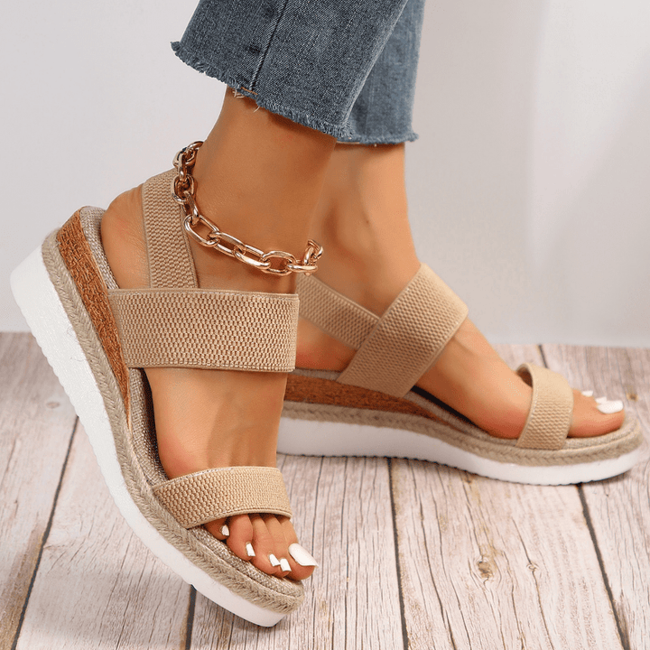 Emilia | Dame Orthopædiske Krydsrem Platform Sandaler