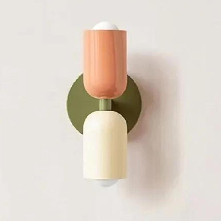 Dual-Head Væglampe i Glas med Skandinavisk Design