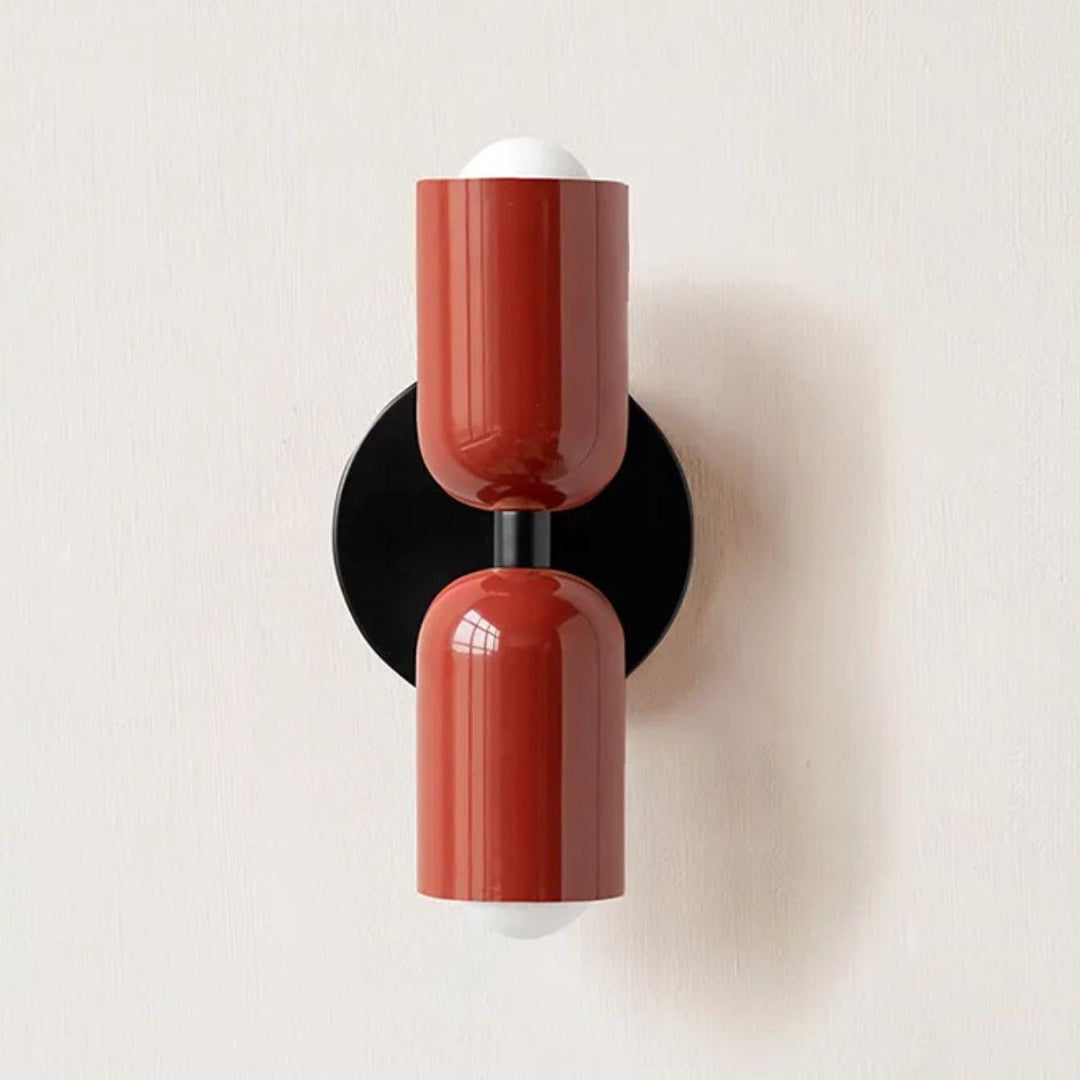 Dual-Head Væglampe i Glas med Skandinavisk Design