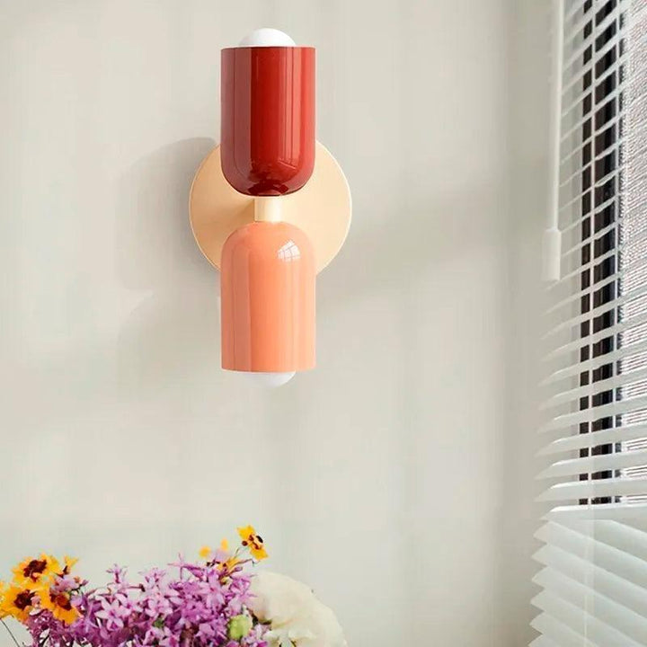 Dual-Head Væglampe i Glas med Skandinavisk Design