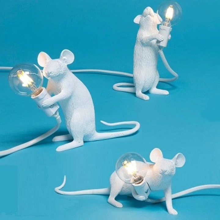 Moderne Mus Bordlampe i Keramik med LED Lys
