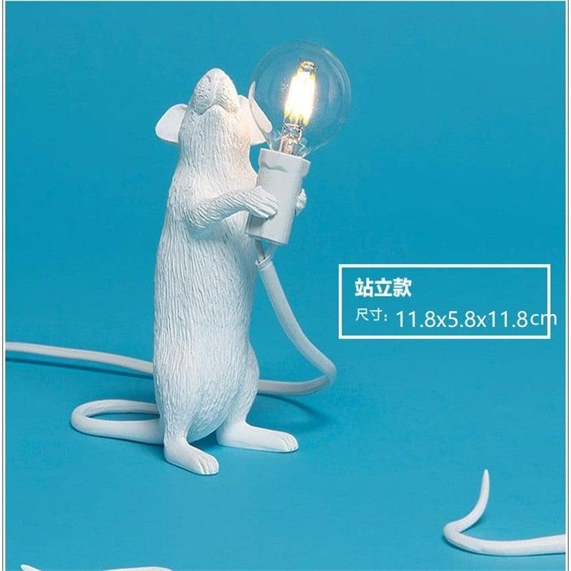 Moderne Mus Bordlampe i Keramik med LED Lys