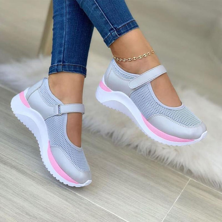 Leonie | Dame Mesh-Sneakers med Velcro for Komfort