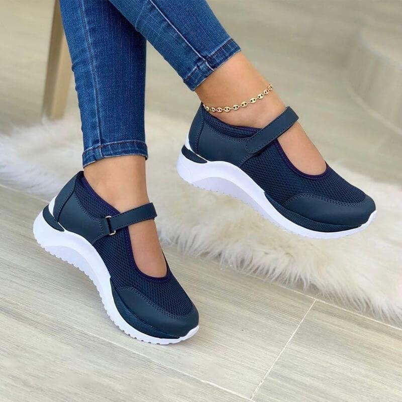 Leonie | Dame Mesh-Sneakers med Velcro for Komfort