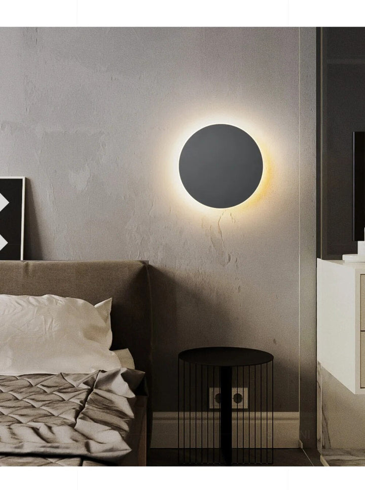 Moderne Rund LED Væglampe i Aluminium - Energieffektiv Belysning