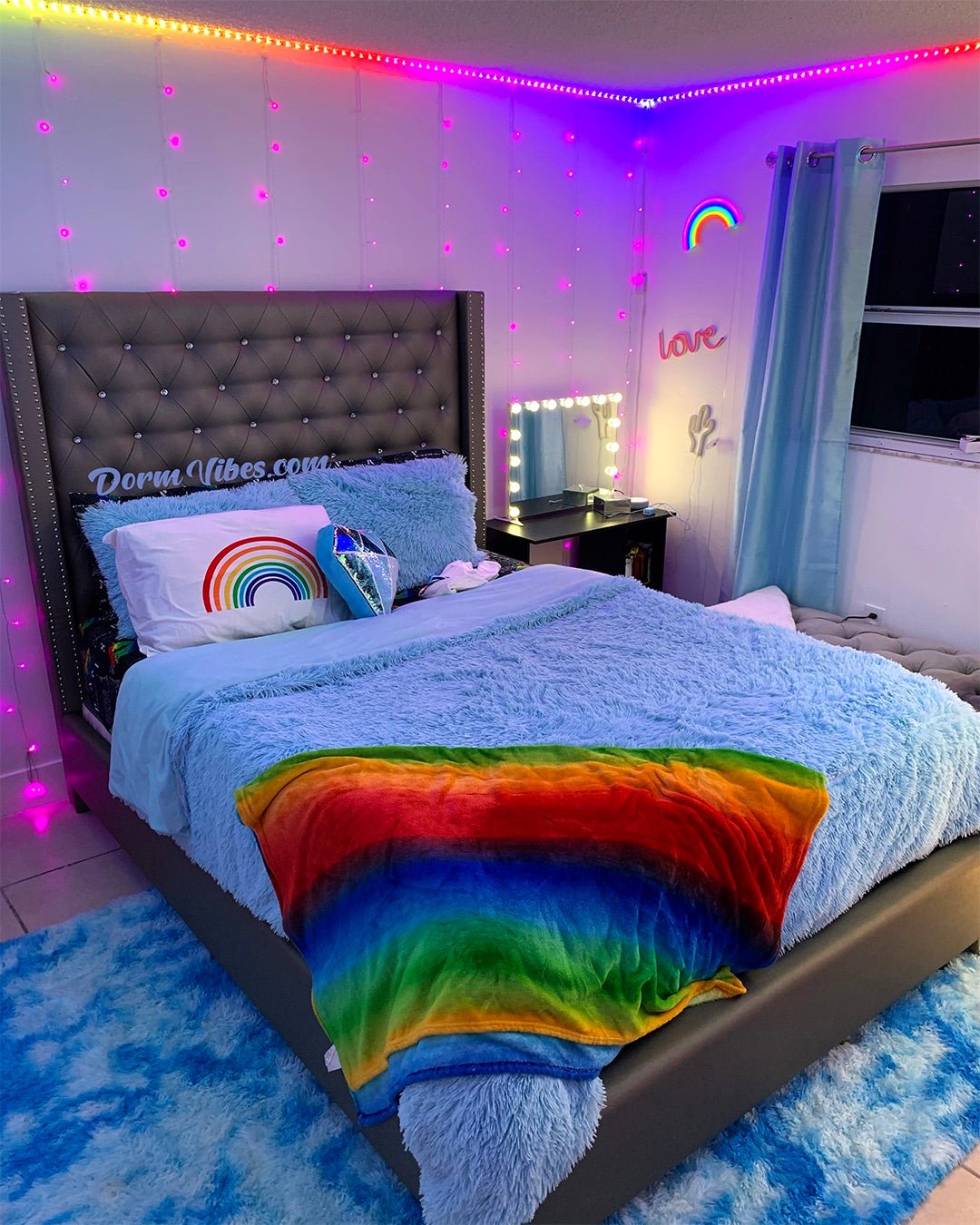 Neon Regnbuelampe med USB Port