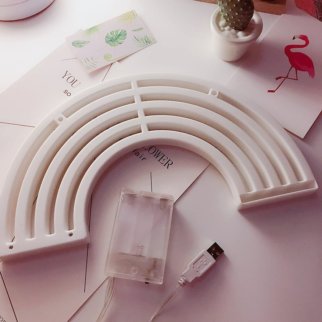 Neon Regnbuelampe med USB Port