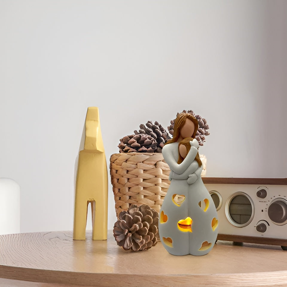 Lysestage i Metal med Guldfinish - Mor Datter Design