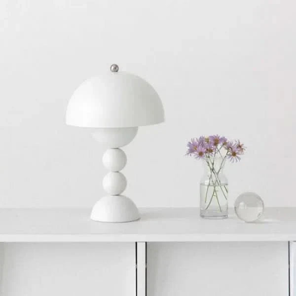 Genopladelig Blomster Bærbar Bordlampe i Akryl
