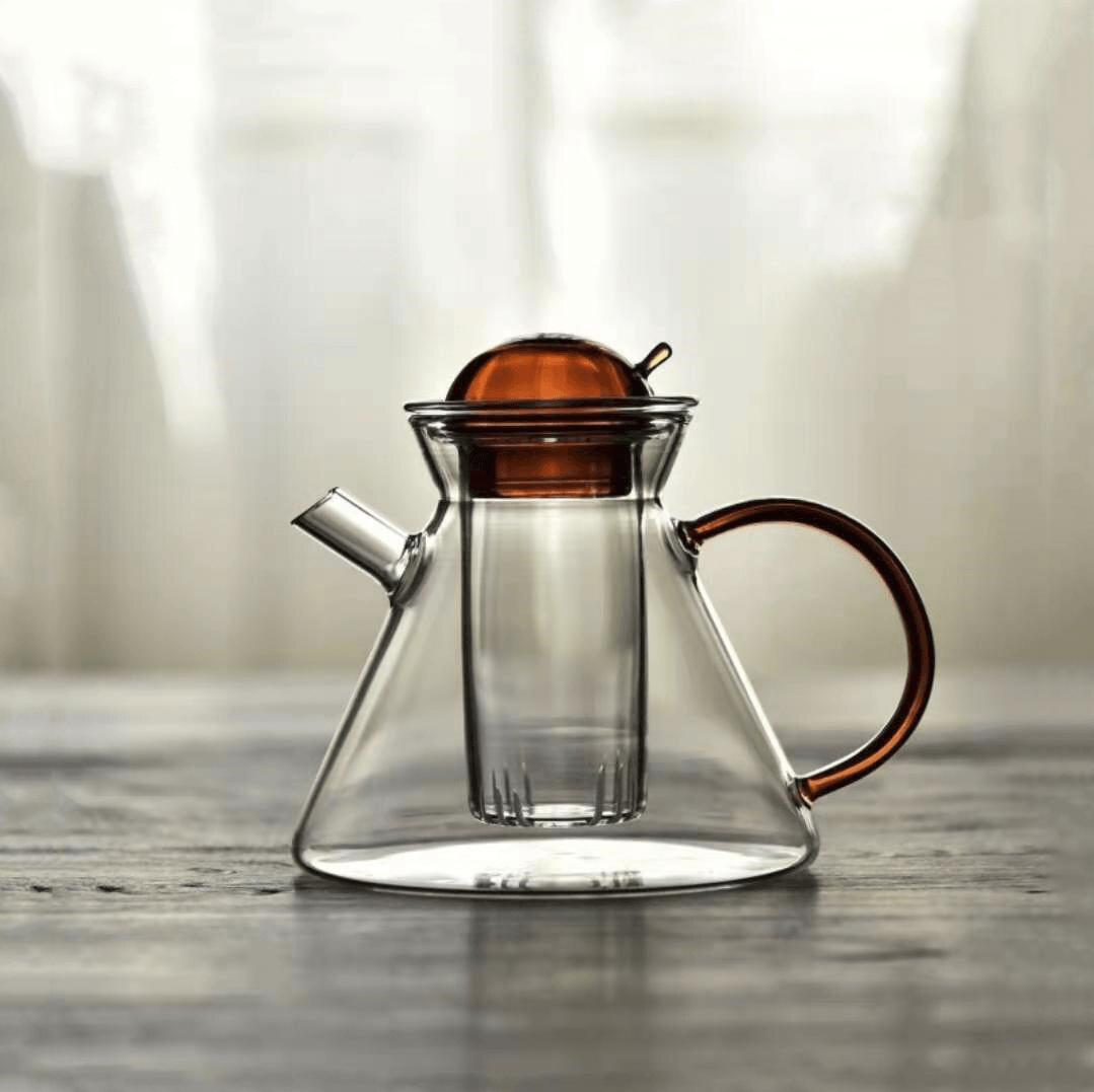 Varmebestandig Glas Teapot og Kop Sæt i Minimalistisk Design