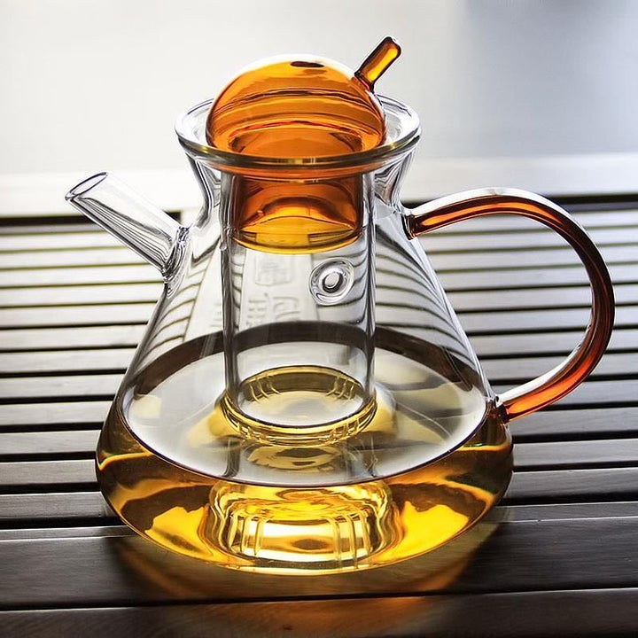 Varmebestandig Glas Teapot og Kop Sæt i Minimalistisk Design