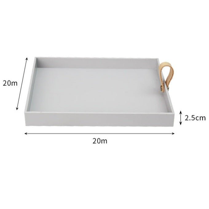 Firkantet Plast Serveringsbakke i Minimalistisk Design