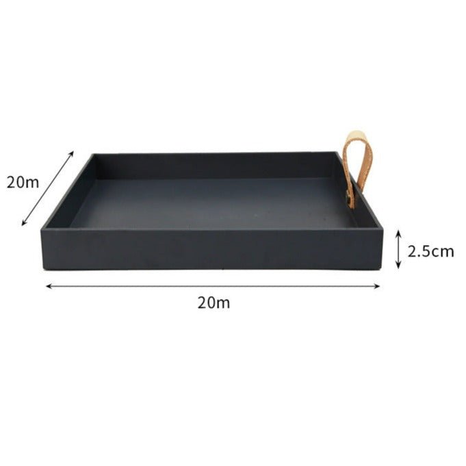 Firkantet Plast Serveringsbakke i Minimalistisk Design
