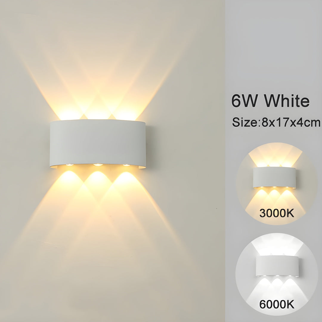 Moderne LED Væglampe med Opad- og Nedadgående Belysning