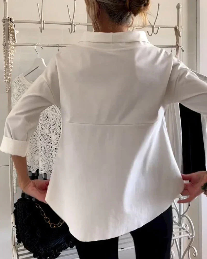 Maya | Kvinders Casual Top med Bateau Hals og 3/4 Ærmer